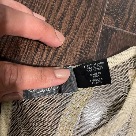 Costa Blanca Beaded Mesh Top - Picture 10 of 10